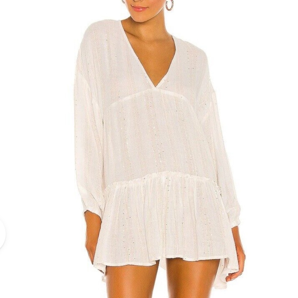 NWT LSPACE BYRON TUNIC DRESS SIZE L CREAM